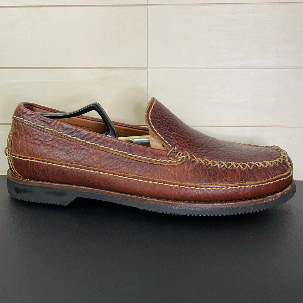 Chippewa Bison Leather Loafers Brown Men's Size 11 Shoes D Slip-Ons Vibram 36708